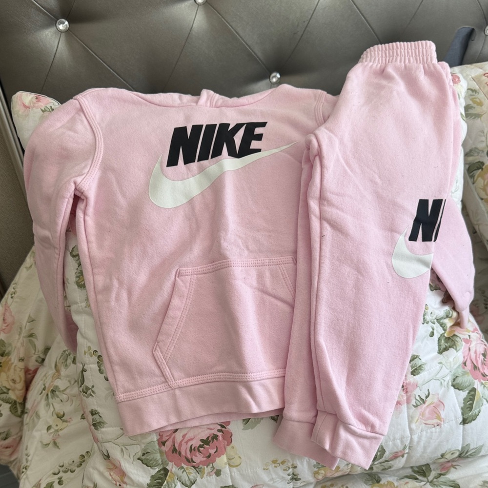 Nike Kids Pink Sweatshirt and Joggers Set